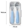 OXO Tot 61165100 Spoon & Fork Set with Case, Dusk, Dishwasher Safe, Easy Grip
