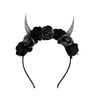 Handmade Black & Silver Horns Headband