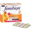Femibion 2 Pregnancy, Daily Dietary Supplement for SSW 13-40, with Folic Acid Plus (*3), Choline, DHA, 4 Week Pack, 2 x 28 Pieces