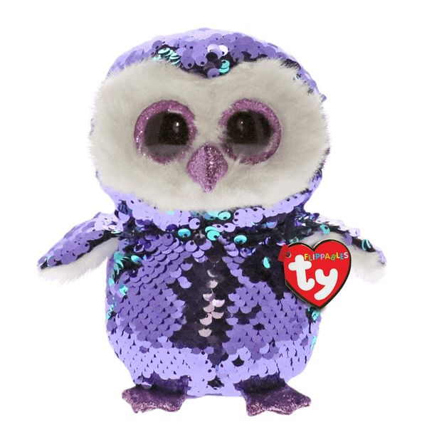ty TY36269 Moonlight OWL FLIPPABLE-REG, Multicolored, 15 cm