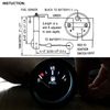 2" Universal Fuel Level Gauge E-1/2-F Pointer 52mm Fuel Tank Meter LED 12V