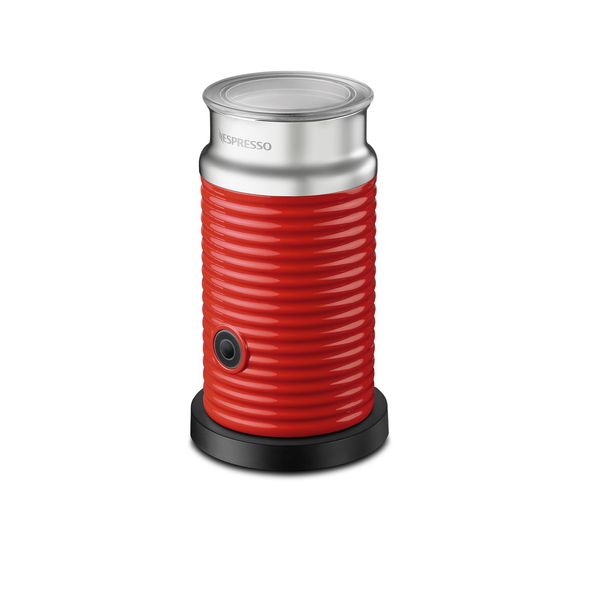 NESPRESSO Aeroccino 3 Milchaufschäumer, Elektrischer Milchaufschäumer für 120 ml cremigen Milchschaum und 240 ml heiße Milch, Rot