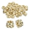 uxcell Insert Nuts with Knobs 50pcs M3 x 3mm L x 5mm OD Brass Nuts for 3D Printing Female Threaded Inserts Brass Heat Set Insert Embedded Nuts