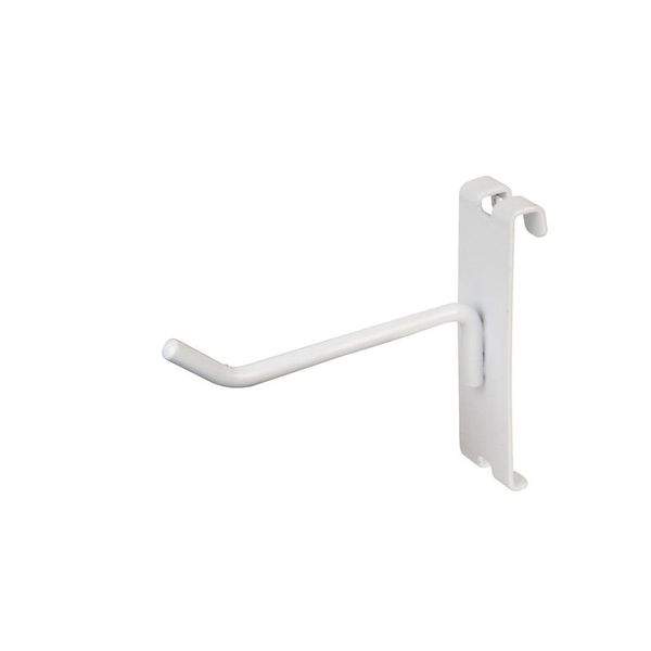 4" Gridwall Hooks, Grid Panel Display Hangers - White - 3 Pack