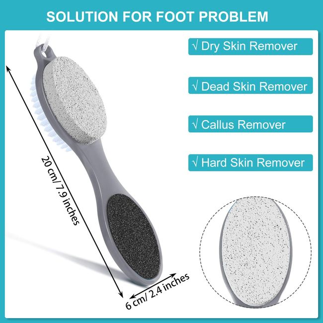 Foot Brush - 4 in 1 Brush, Foot Rasp, Pumice Stone & Foot File