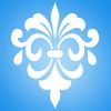 Fancy Fleur de Lis Schablone - 8 x 10cm - S