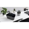 Enjoy Organizer - Small Stackable and Portable Simple 6-Compartment Caddy - Made In USA (Black)