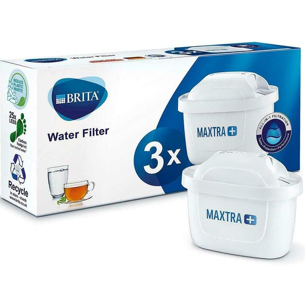 London Luxury BRITA MAXTRA + Replacement Water Filter Cartridges , Compatible with All BRITA Jugs - Reduce Chlorine , Limescale and Impurities for Great Taste - Pack of 2, Blue