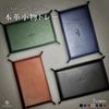 BLUE SINCERE KI1 Small Tray, Leather, Tabletop Tray, Rectangular, Folding Accessory, Remote Control, Perfect Size for Smartphones