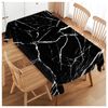 Walmsco Tablecloth Black White Marble Decor For Dining Room Kitchen Rectangular Table Cover 132 * 178cm