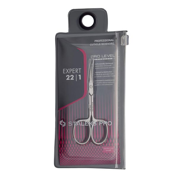 Professional Cuticle Scissors STALEKS Expert 22 Type 1 SE-22/1 Small handles