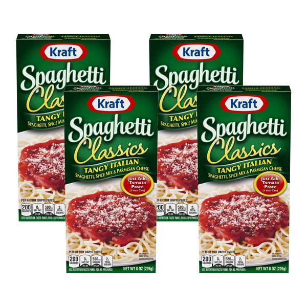 (4-Pack) Kraft Spaghetti Classics, Tangy Italian, 8 oz