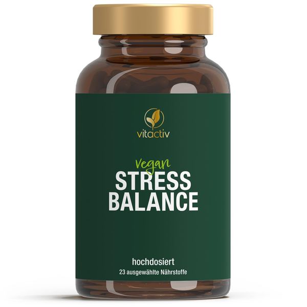 STRESS BALANCE Complex, Vitalstoffe zur Unterstützung des Nervensystems, der Psyche und Leistungsfähigkeit, mit Rhodiola Rosea und Ginkgo Biloba (60 Kapseln)