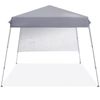 Outdoor Pop Up Canopy Beach Camping Canopy with 1 Sun Wall Backpack Bag Gray