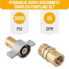 1 Inch NPT Wet Line Wing Nut Hydraulic Quick Disconnect Coupler / Coupling Set