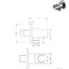Solid Brass Wall Mount Handheld Shower Bracket Holder with Water Supply Elbow Shower Outlet Matte Silver (Silver)