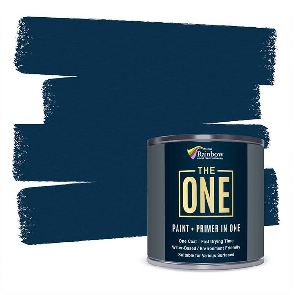 THE ONE Paint Matte 250ml - Multi Surface Paint - No Undercoat or Primers required (Navy Blue)
