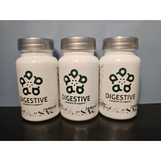 Lot of 3 Amare Global Digestive Complete GI 60 Capsules - New / Sealed! Exp 5/25