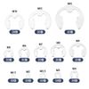 Glvaner E-Shape Snap Ring Circlip Kit Snap Ring Removal E-Ring Circlip Stainless Steel Retaining Snap Ring E Clip for Axis Ring Fixing Optional, 13 Sizes 400 Pieces with Storage Case