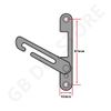 Automatic uPVC Window Restrictor Hook - Universal Child Safety - Includes Screws - Left Hand