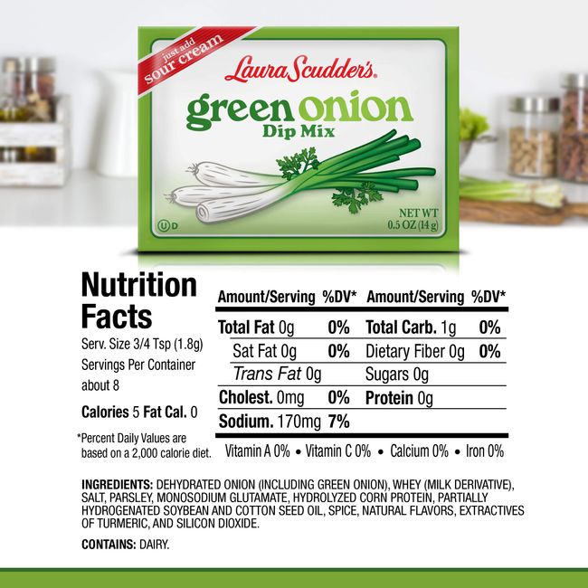 Laura Scudder's Green Onion Dip Mix, 0.5 Oz.