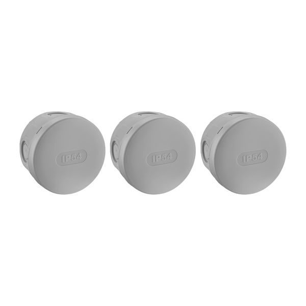 DEBFLEX 718811 Electric Outdoor Waterproof Junction Box-Set of 3 IP54-Diameter 70, Gray