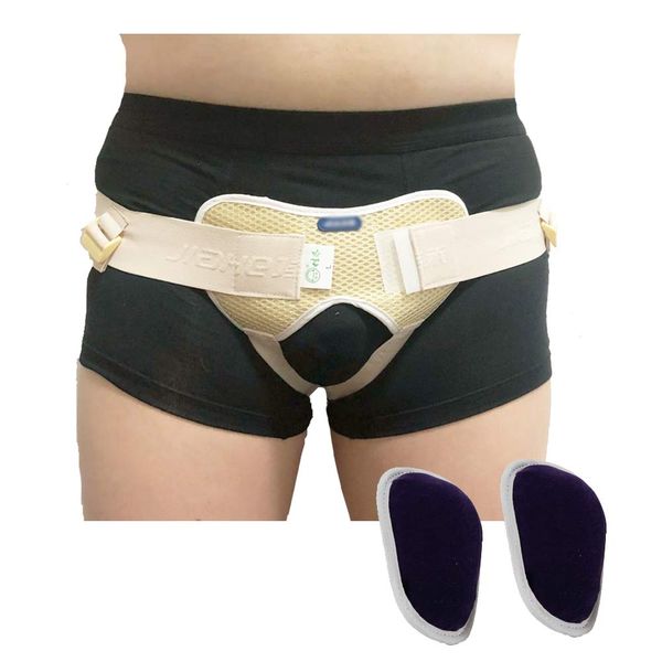 NEPPT Hernia Belt for Men Inguinal Support Belt Hernia Truss Underwear Compression Wrap for Mens Hernia Pain Relief Groin Brace Strap Double Single Sports Hernia Support Pad Waist Belt