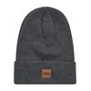 Urban Classics Unisex Leatherpatch Long Beanie Strickm tze, Charcoal, Einheitsgröße EU