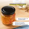 mikken 10 Small Preserving Jars 53 ml with Lids Black with Labels
