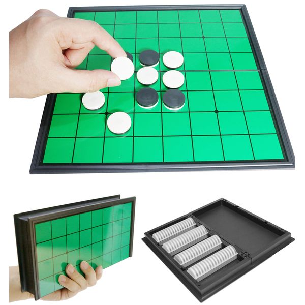 Folding Table Game, Magnet, Reversi, Tabletop, Competition, Board Game, Compact, Storage, Portable, Convenient