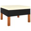Myheimly Footstool Polyrattan and Solid Eucalyptus Wood