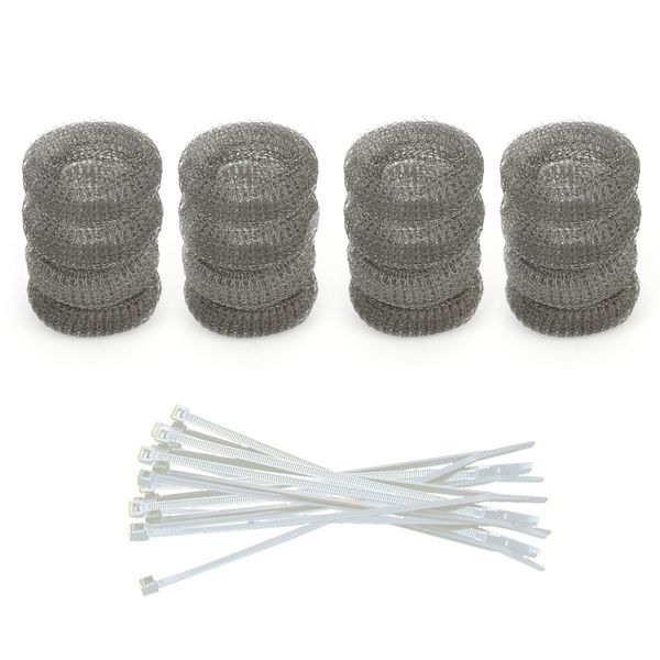 Pack of 12 Washing Machine Lint Traps Quality Snares and Rust Proof Stainless Steel Mesh with Ties