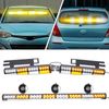32 LED Emergency Warning Strobe light Bar +2 In 1 LED Sun Visor Windshield Light