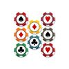 8 Pack - Casino Poker Chip Pinback Buttons - 2.25 Inch