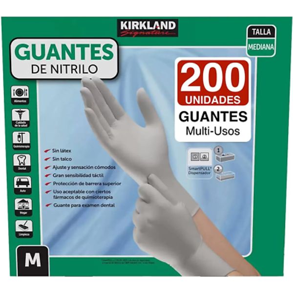 Signature Nitrile Gloves, Box of 200, Medium for Health Care, Food Service, Home