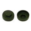 TechFast Roofing Screw Cover Caps | 19mm | Olive Green - Plastic | Box 100