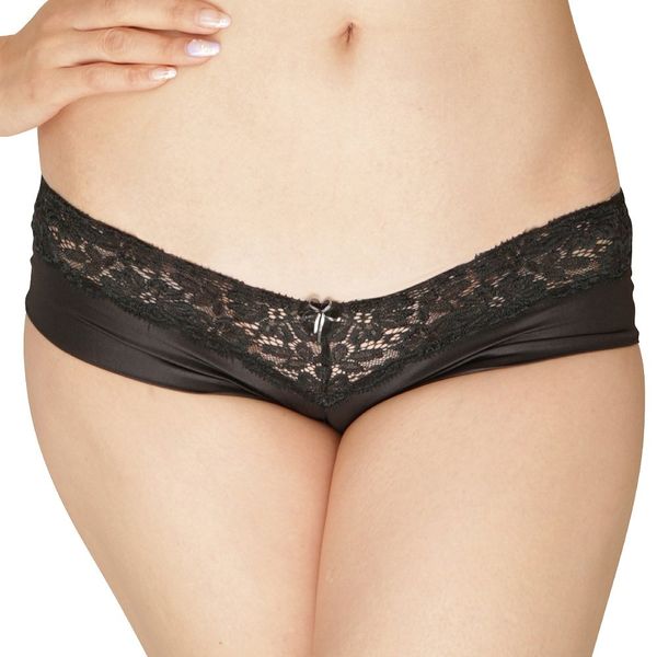 Ferica Fabric Stretch Lace Low Rise Boxer Black