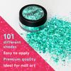 Mylee All That Glitters [Joyful] - 101 Glitter Colour Choices - DIY Nail Decoration, Holographic Dust Powder - Ideal for Nail Art & Crafts