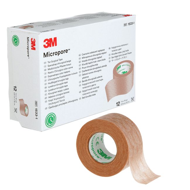 3M Micropore Paper Surgical Tape 2 inch x 10 Yards-Box of 6