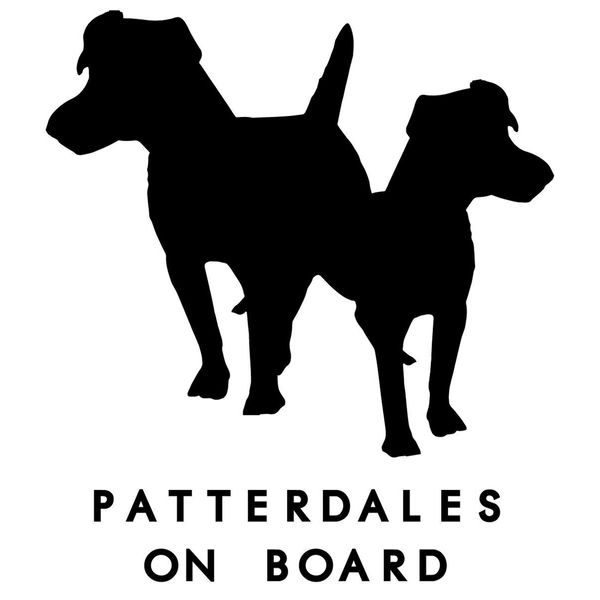 PETTERDALES ON BOARD VINYL STICKER FOR CAR,WALL,WINDOW, DOGS, PETS, 4"