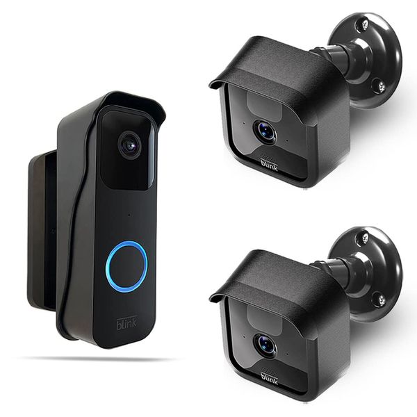 Blink Video Doorbell Mount | 2-Pack Blink Outdoor Camera Mount | Adjustable Design | Improve Viewing Angle| Blink Home Security Accessories