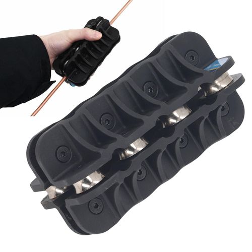 Handheld Tubing Straightener 3/4in 19mm, Brake Line Tube Straightening Tool, Universal Copper Aluminum Steel Coils Pipe Straightener for Brake Fuel System Lines