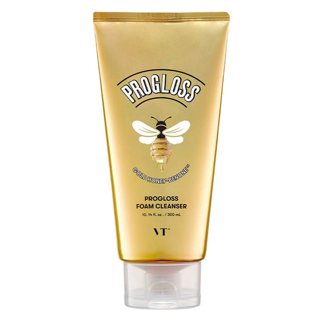 VT COSMETICS Facial Cleansing Foam, Korean VT Cosmetics Pro Gloss Foam Cleanser, 10.1 fl oz (300 ml), Honey Formulated Face Moisturizing Cleansing