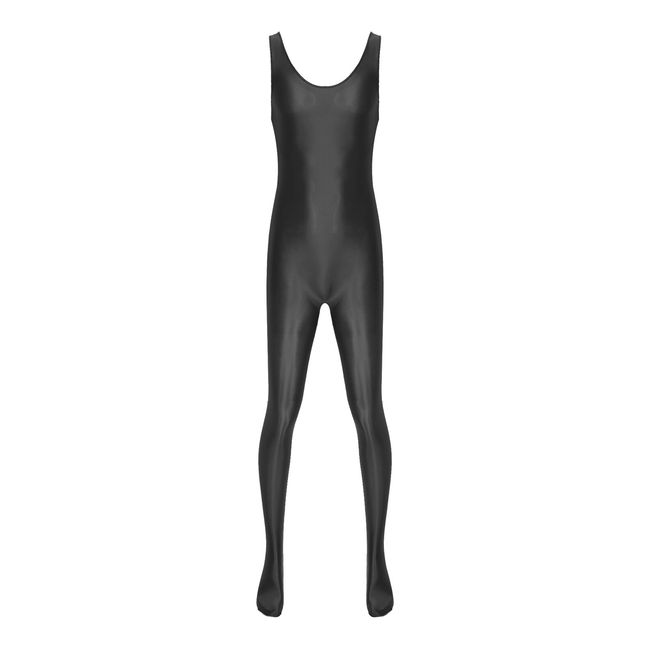 Black Bodysuit Costume Women Men's Spandex Full Body Skin-Tight