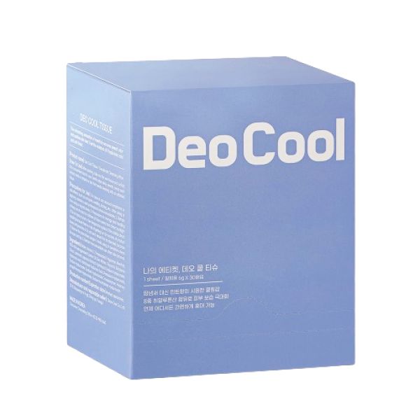 [Clean One] Deocool Tissue Deodorant Armpit Sweat Body Odor Hand and Foot Odor Removal Tissue (30 sheets)