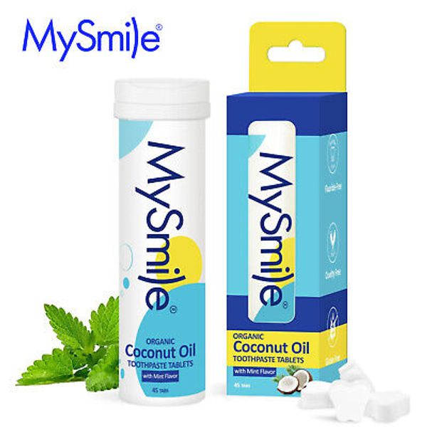 MySmile Travel Toothpaste Tablets Nano Hydroxyapatite Fluoride Free 45 Count