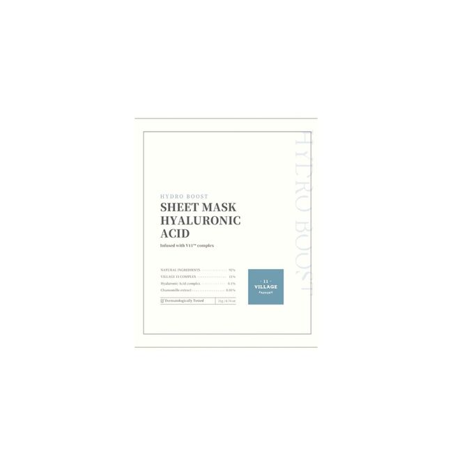 Village 11 Factory Hydro Boost Sheet Mask Hyaluronic Acid 21 gr – Vegan Hyalüronik Asit Maskesi