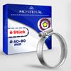 Hose Clips - Diameter Ø 60-80 mm - Width 9 mm- Set 6 Pieces - MONTERAL