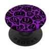 Black Purple Dripping Smile Face PopSockets Standard PopGrip