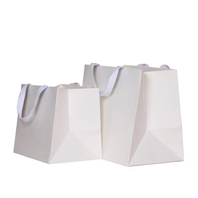  Paper Lunch Bags, Paper Grocery Bags, Durable White